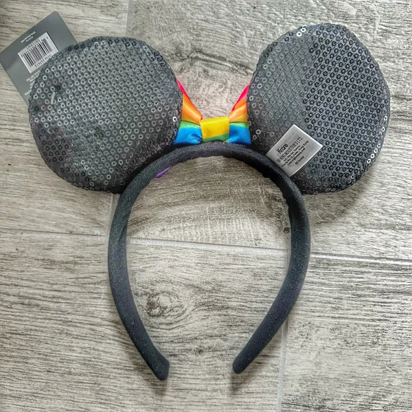 Disney Pride Sequined Mickey Mouse Ears Headband - Image 4