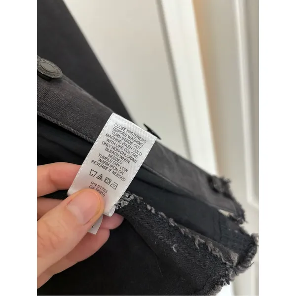 NEW Maurices Washed Black Denim Cropped Jacket Raw Hem - Size L - Image 6