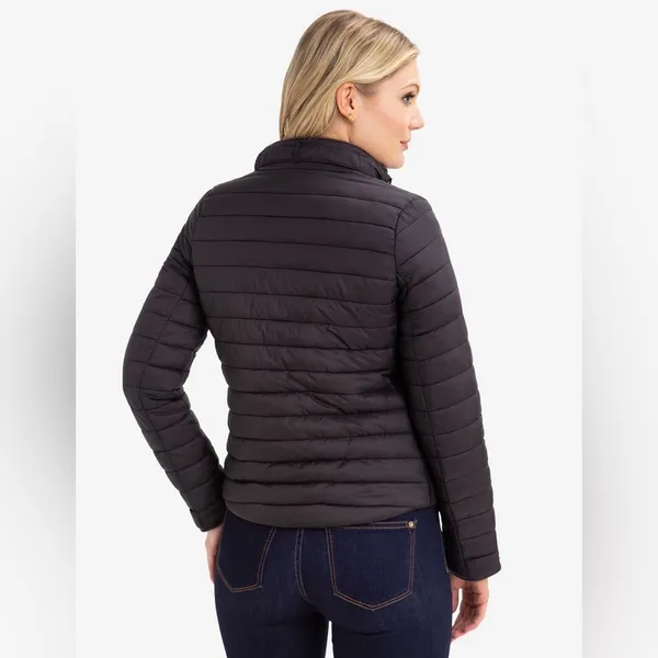 U.S. Polo Assn Channel Side Knit Black Puffer‎ Jacket Size Medium - Image 2