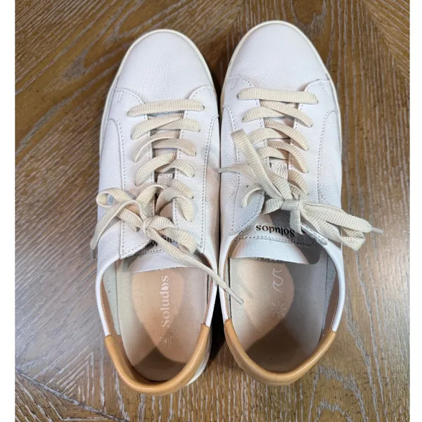 Soludos Ibiza Classic Sneaker Oasis White Leather Low Top Shoes Womens 11 - Image 5