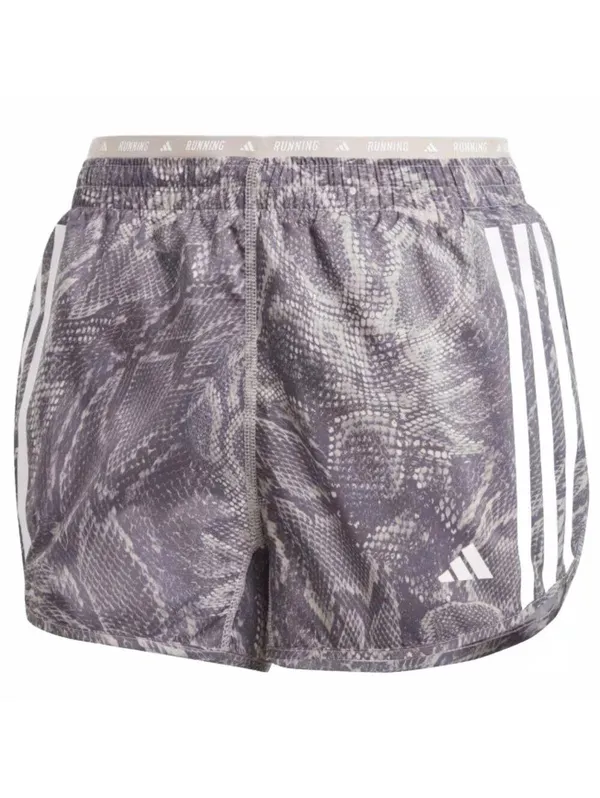 Adidas Own the Run Excite Allover Print AEROREADY Shorts WONDER BEIGE 3" Large - Image 4