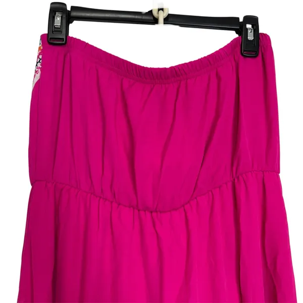 My Michelle Pink Strapless Maxi Dress Chevron Boho Spring Euro Summer Festival - Image 5