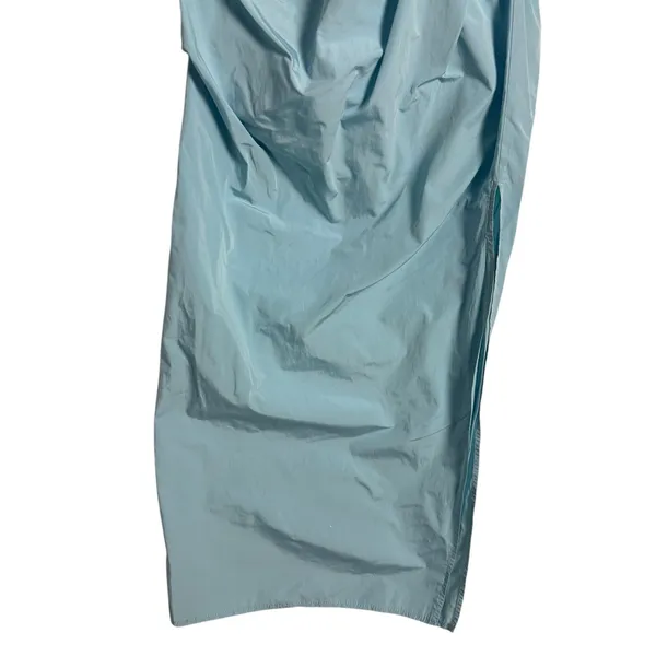 Paris Georgia Kaya Light Blue Ruched Sleeveless Maxi Dress Size S - Image 11