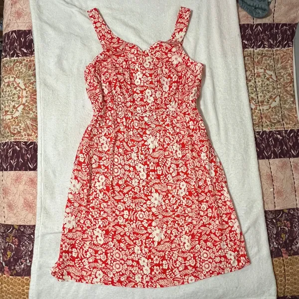 Market & Spruce (S) Adjustable Button Straps Smocked Back Dress - Stitch Fix - Image 7