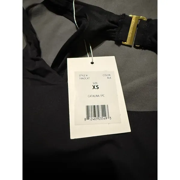 NWT Andie Swim CATALINA 1PC Size XS Black Gold Open‎ Back Coverage Women - Image 4