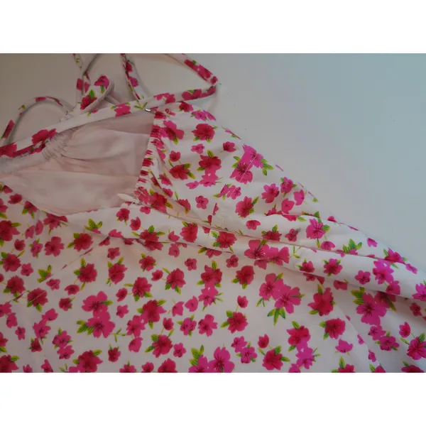Princess Polly Womens Pink Ditsy Floral Tie Front Cami‎ Mini Dress Size 4 - Image 3