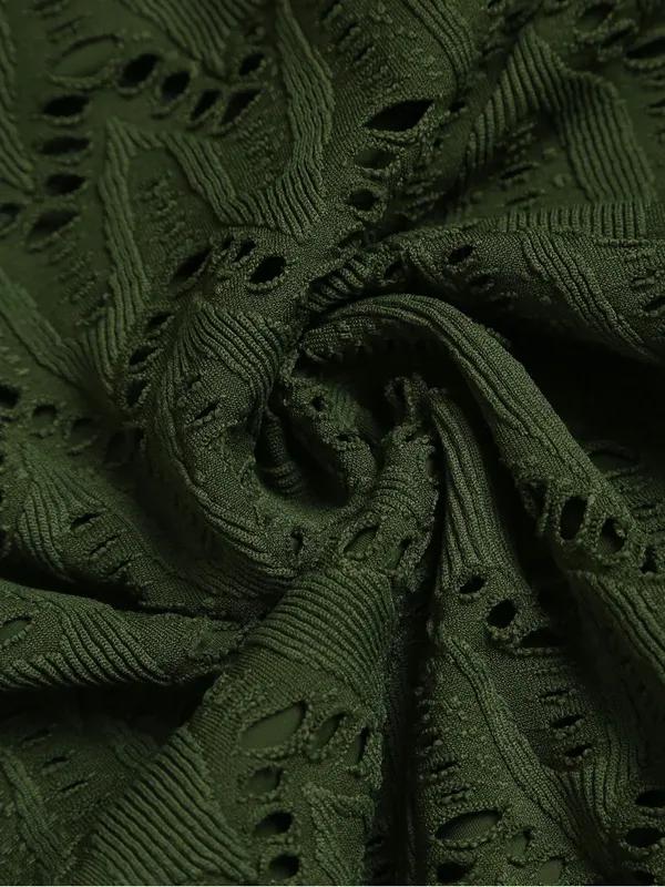 Berlook Dark Green Triangle Cutout Bikini Top & Bottom - Image 6