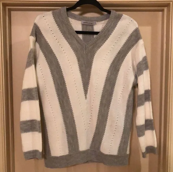 Misslook Chevron Print Sweater - Image 2