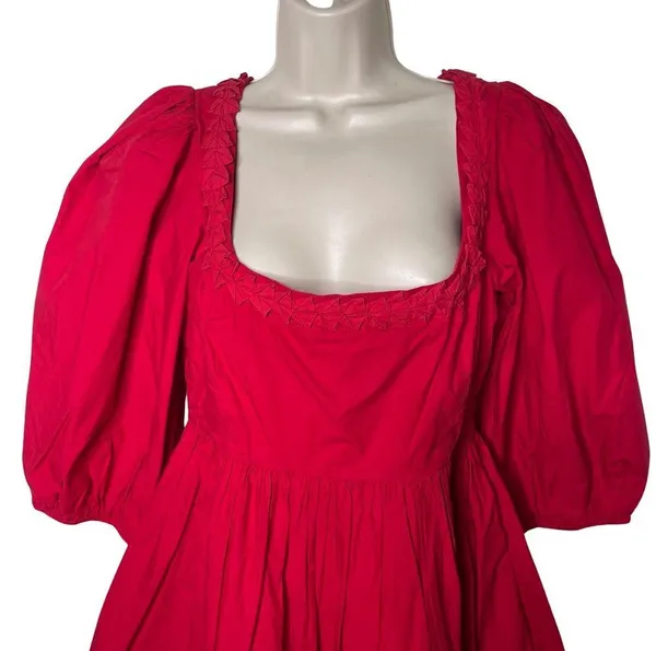 NWT RHODE Red Daya Mini Dress in Popppy sz 12 - Image 5