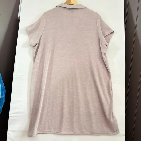 Coco + Carmen Mauve Pink‎ Polo Dress Short Sleeve Knit Shift XXL NEW - Image 7