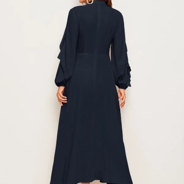 💝HPShein Flounce Fit &Flare Lantern Sleeve dress small - Image 3