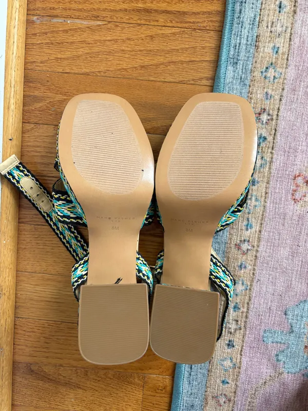 Marc Fisher Woven Heeled Sandals - Image 5