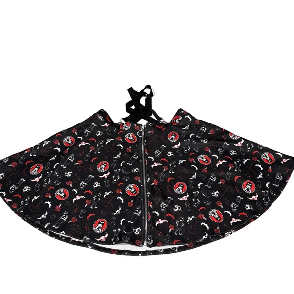 Emily The Strange NWT‎ Black O-Ring Suspender Zipper Skirt Large Goth - Image 5