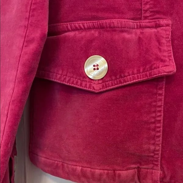 Allen Allen Fuschia Pink Velvet Blazer - Image 6