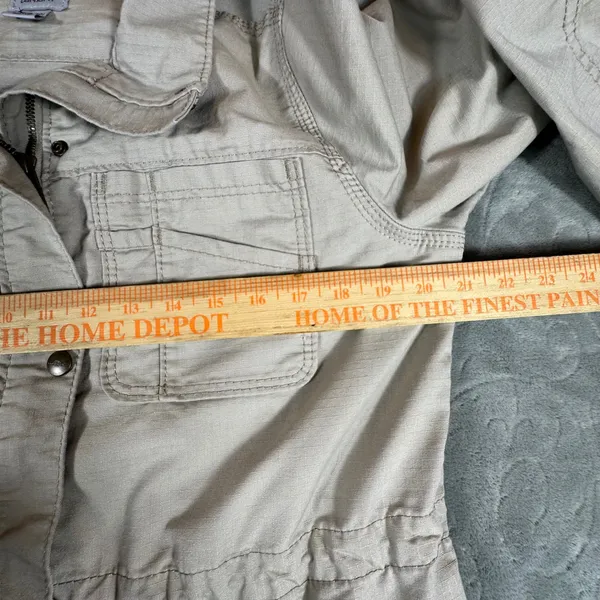Carhartt Womens Medium Tan Ripstop Utility Field Jacket Chore Coat Beige Canvas - Image 7