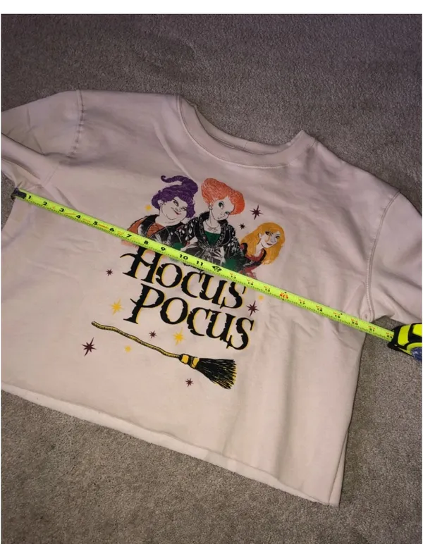 Disney Hocus Pocus Sanderson Sisters Crop Sweatshirt JRS XL New - Image 4