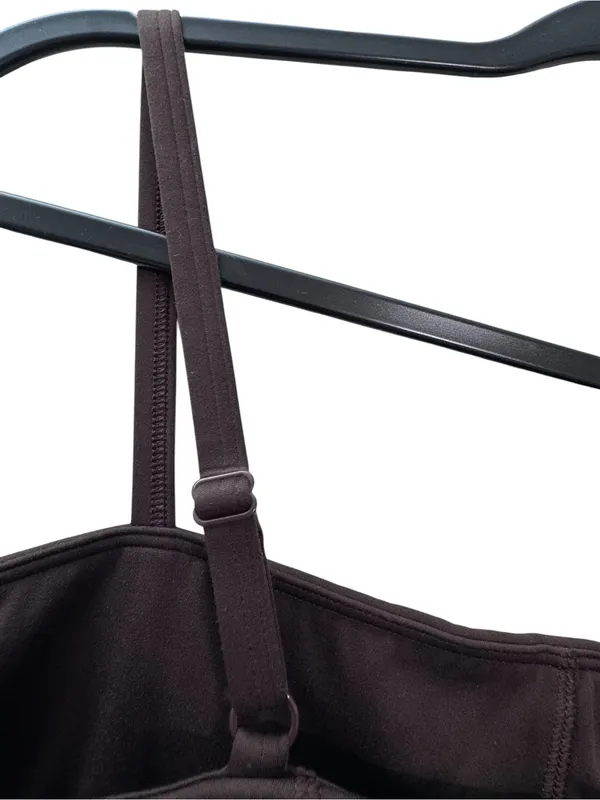 GYMSHARK Women's Brown Square-Neck Bralette - Image 4