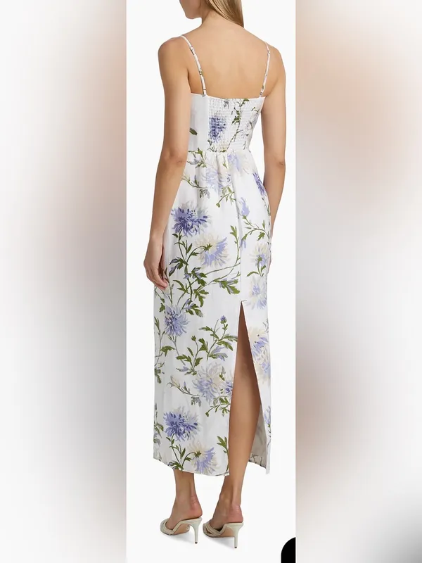 New Reformation Reformation Frankie Linen Maxi Dress sz 4 - Image 2