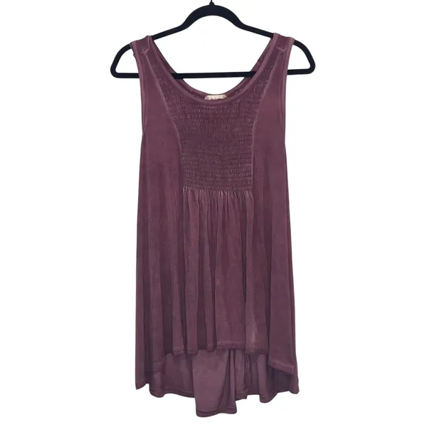 Altar'd State Boho Babydoll Tank XS Mauve Lace Back Flowy‎ Sleeveless Top - Image 2