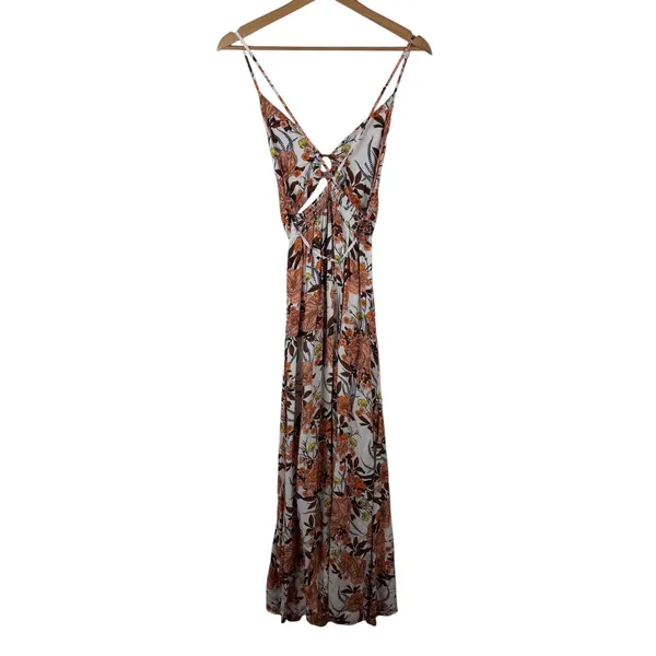 Maaji Floral Cutout Maxi Dress Medium Swim Coverup Beachy Vacation Tropical‎ - Image 8