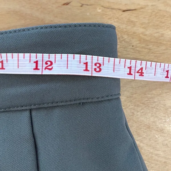 All:Row Wide Leg Pleated Pants Women's S Green Gray High Waist‎ Casual Trousers - Image 7