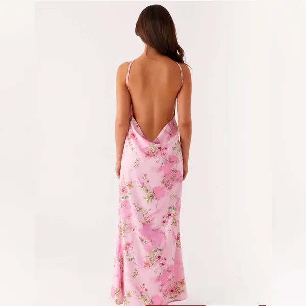 Peppermayo Pink Floral Maxi Dress - Image 4