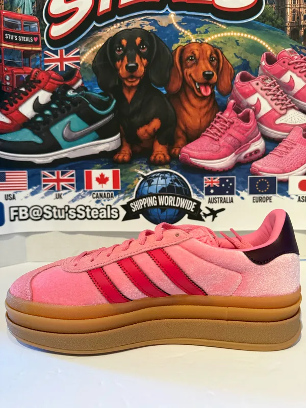Women’s Adidas Gazelle Bold Fuzzie 7W - Image 5