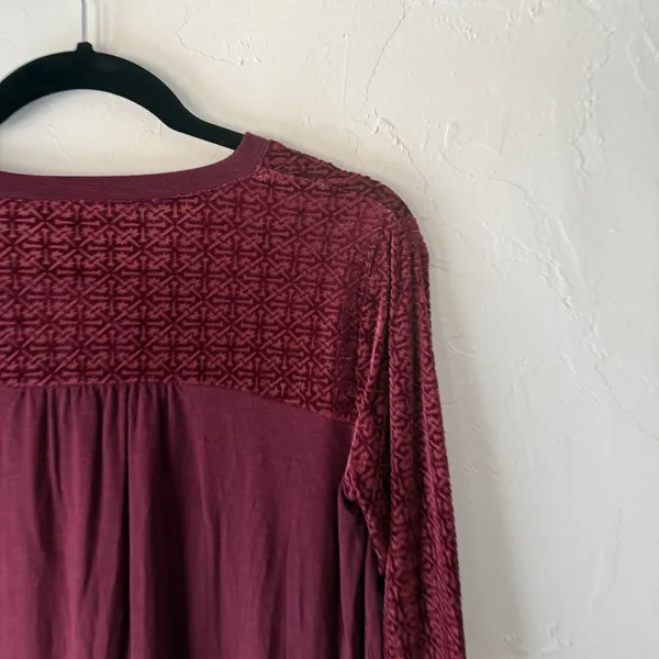 Style & Co Blouse Witchy Petite Medium Embroidered Bell Sleeve‎ Whimsigoth - Image 8