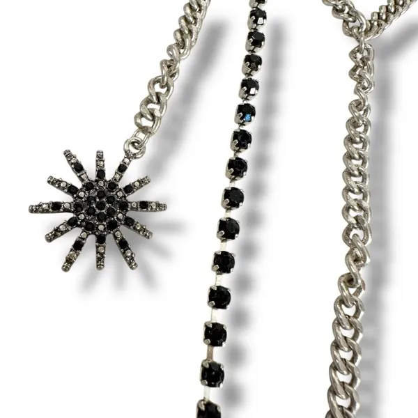 Free People Majestic Hair Piece Silver Black Bohemian Renaissance Medieval - Image 8