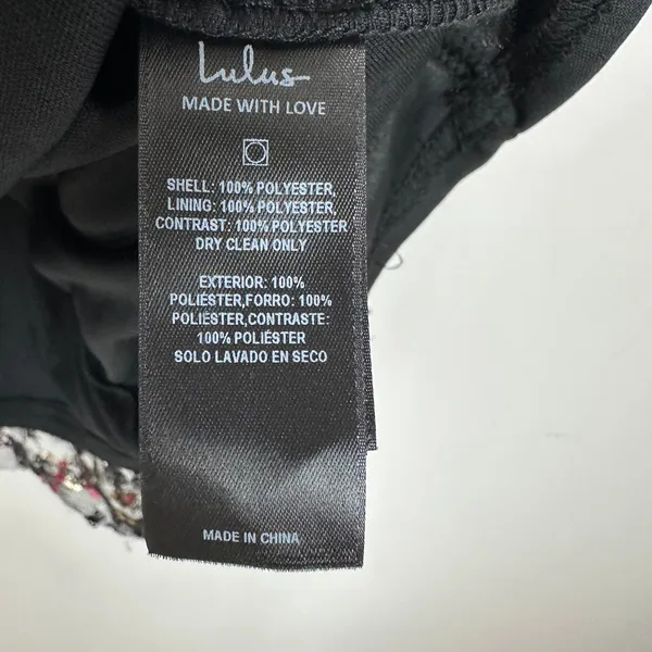 Lulus Cyriana Black Sequin Strapless Mini Dress Party Floral Going Out Large - Image 10
