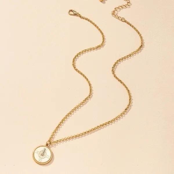3/$30 💛 Compass Charm Necklace Gold - Image 2