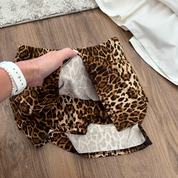 Leopard Print Skort Brown - Image 2