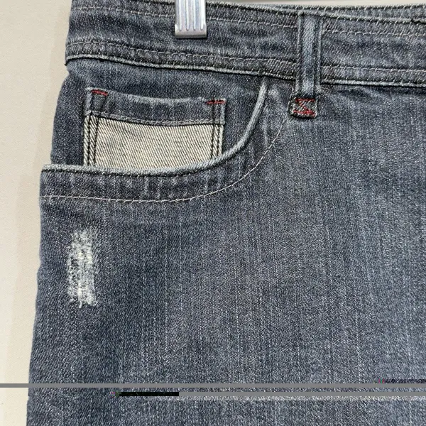 ROXY Denim Jean Mini‎ Skirt Low Rise Button Fly Surfer Beach Y2K Size 7 Sk8r - Image 2