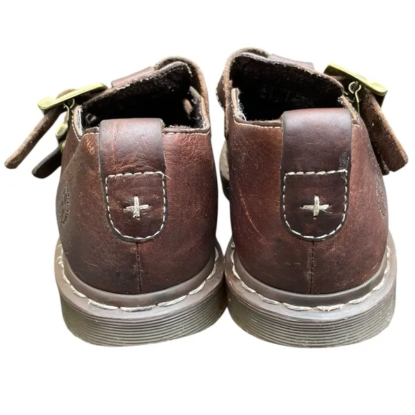 Vintage Brown Dr. Martens CATY 8065 style Mary Jane Buckle Strap Fisherman US 8 - Image 12