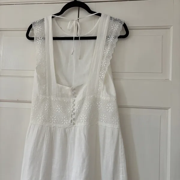 Sézane Naide Mini Dress White Lace Ecru FR 38 US Size 6‎ Bridal Paris Sold Out - Image 13