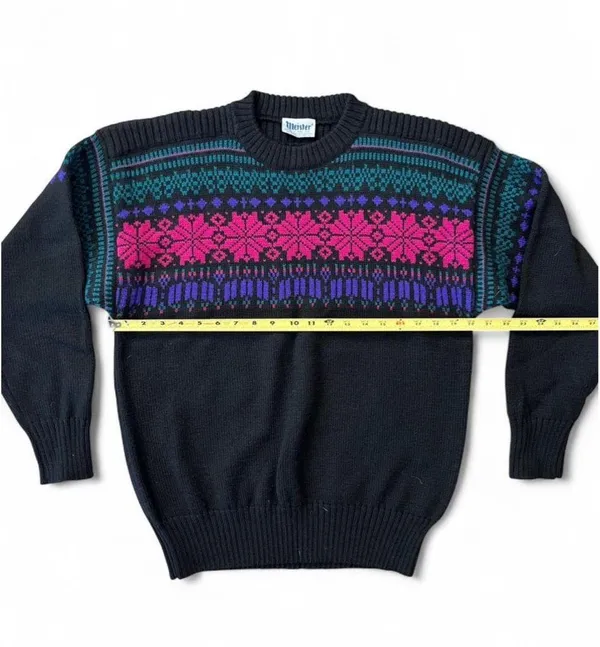 Vintage 70s Meister Wool Sweater Black Size M - Image 5