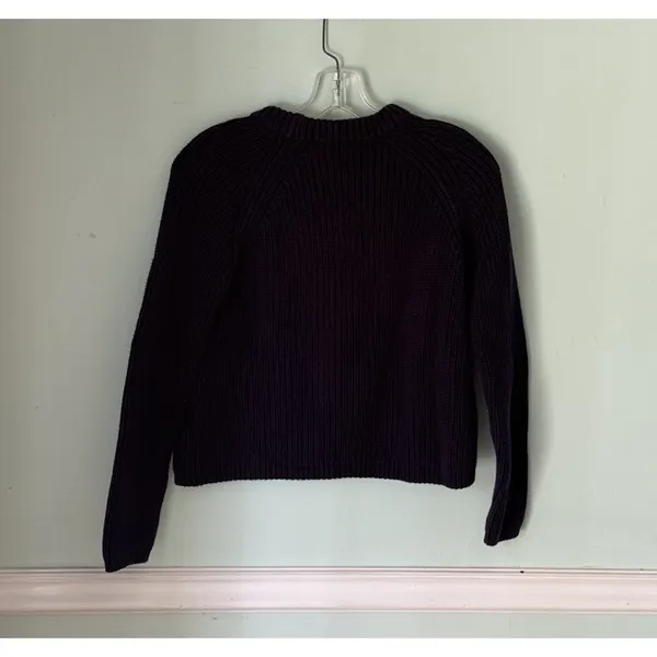 Quince 100% Organic Cotton Fisherman Boatneck Sweater‎ Blue XS - Image 2
