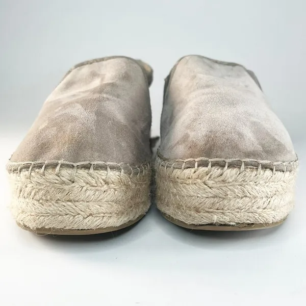 Sam Edelman Carrin Grey Taupe Suede Espadrille Platform Flats Shoes Women 9 - Image 2