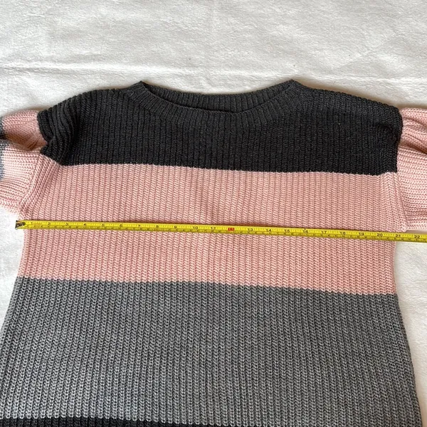 Cable & Gauge Colorblock Short Sleeve Sweater size M - Image 5