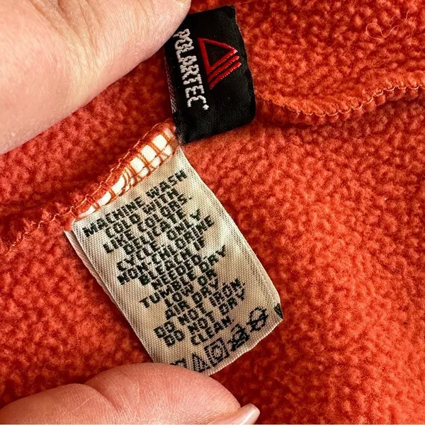 Ll Bean Reed Fleece Gorcore Full Zip Orange Vest M - Image 6