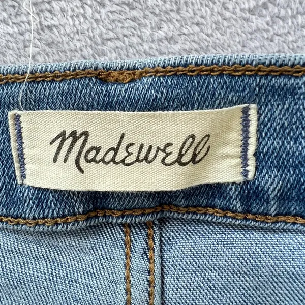 Madewell Mid-Rise Kick Out Jeans‎ Women's Size 32 Blue Denim Bootcut Stretch - Image 4