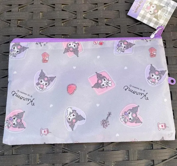 Sanrio Gray Kuromi 2 Zipper Bag - Image 2