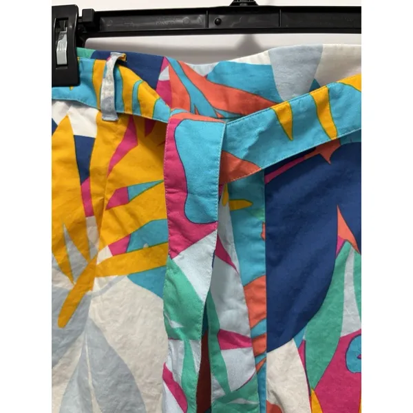 J.Crew Tropical Floral Print Tie-Waist Poplin Shorts Size 0 - Image 8