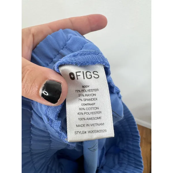Figs Technical Collection Zamora Jogger Scrub Pants Blue Womens Medium W20SW2028 - Image 4