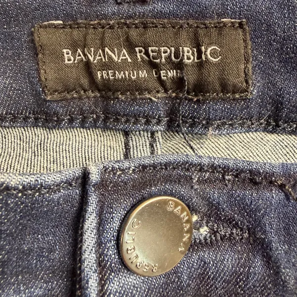 Banana Republic High Rise Flare Jeans Womens 31" Raw‎ Hem Denim Super Stretch - Image 6
