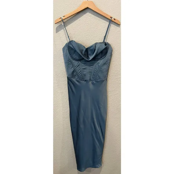 NEW HOUSE OF CB Myrna Satin Corset Dress Size Small - Image 12