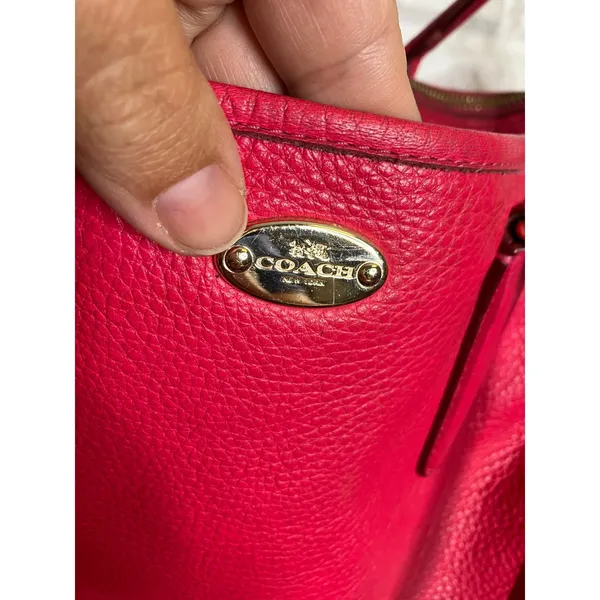 Coach Madison Satchel Bag Womens Medium Pink Good Pebbled‎ Leather Crossbody - Image 3