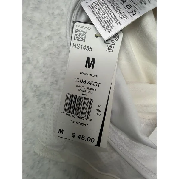 Adidas Club Tennis Skirt White‎ AeroReady Mesh Skort Womens Size M HS1455 - Image 6