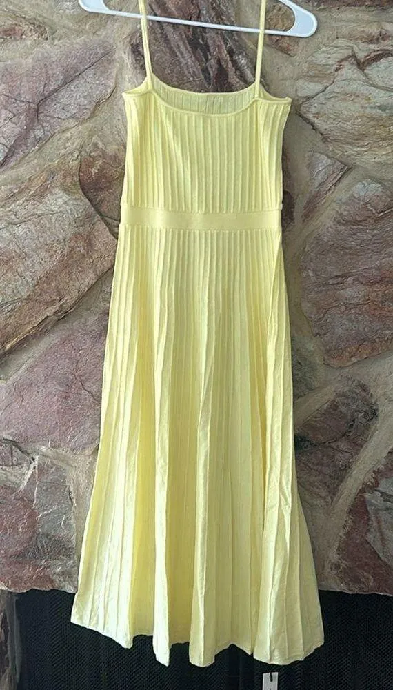 Commense Rib Midi Sundress size small Yellow - Image 4
