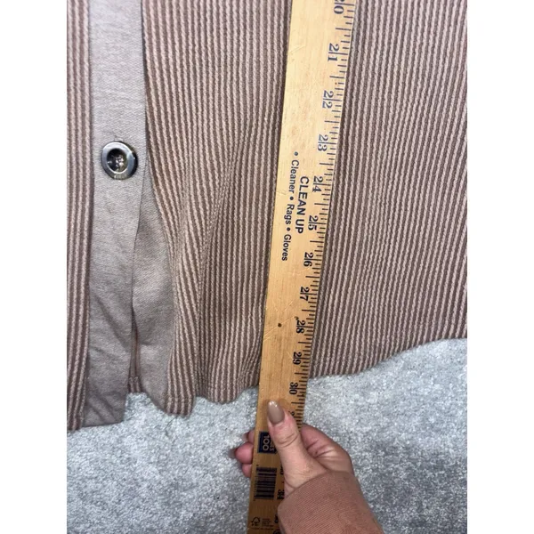 Reb. in J 220 Heather brown Ribbed Shirt Shacket‎ Size XL Lightweight - Image 8
